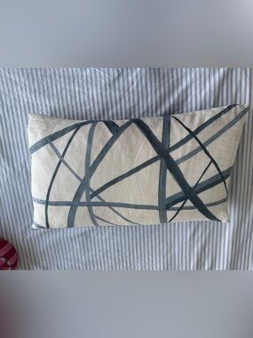 Periwinkle Lee Jofa Channels Blue Geometric Pillow Cover